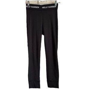 Helly Hansen merino wool blend 3/4 base layer pants black women’s S thermal ski